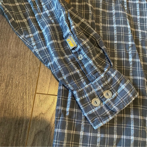 Vintage Alphanumeric button down long sleeve plaid shirt - Picture 9 of 11